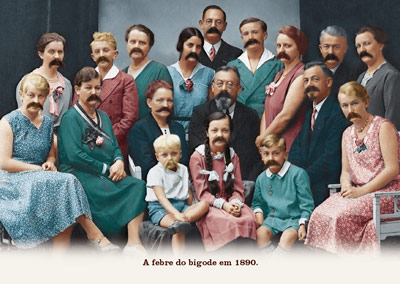 A febre do bigode em 1890.