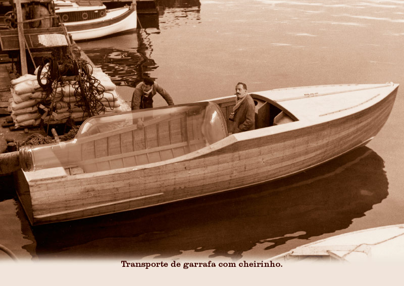 Transporte de garrafa com cheirinho.