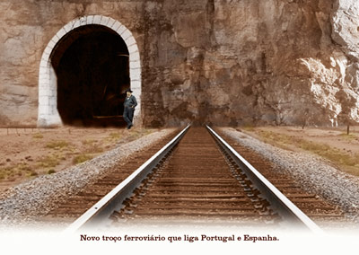 Novo troço ferroviário que liga Portugal e Espanha.